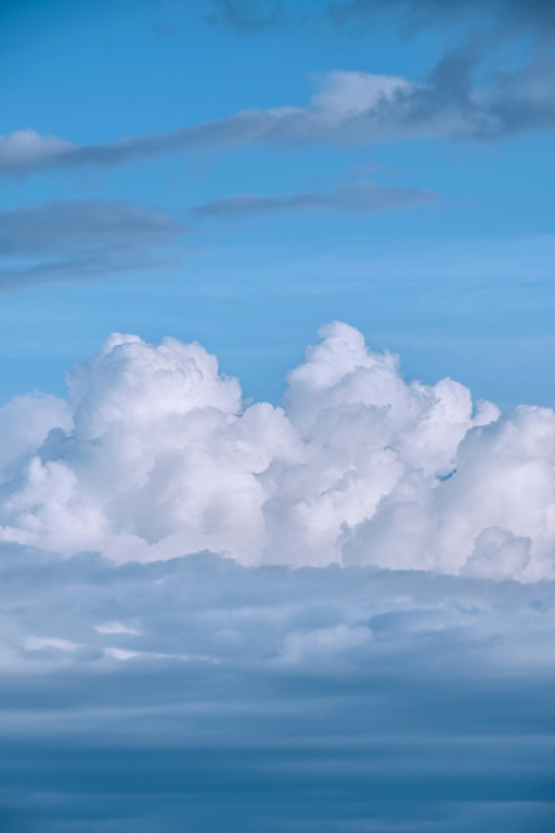 puffy cumulus clouds